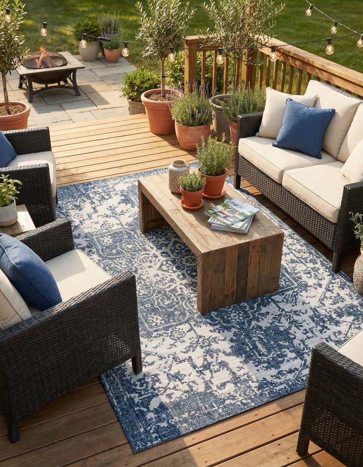 Detail image of 6' x 9'  Washable Jill Zarin Dubai Indoor / Outdoor Rug