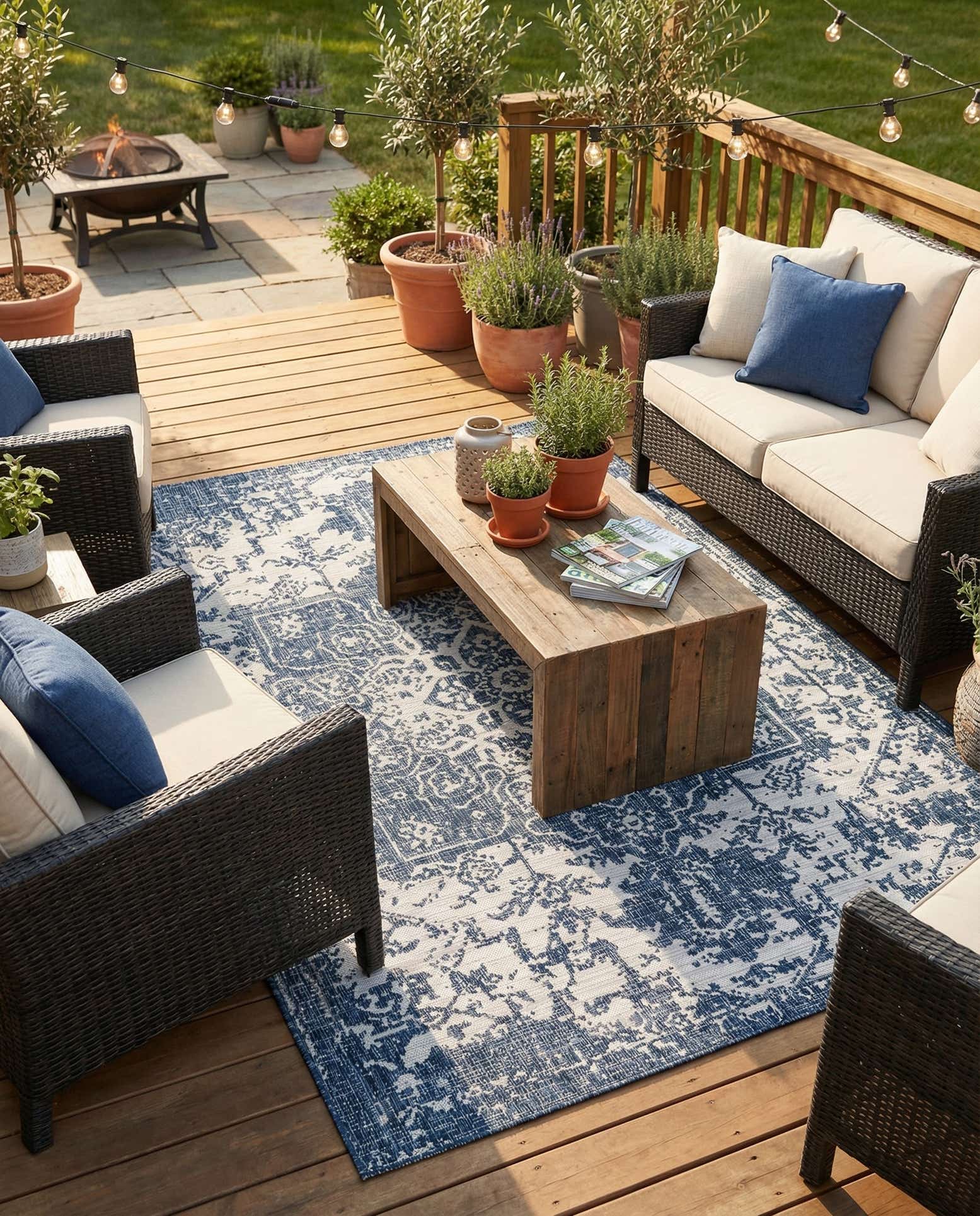 6' x 9' Easy-Clean Jill Zarin Dubai Indoor / Outdoor Rug