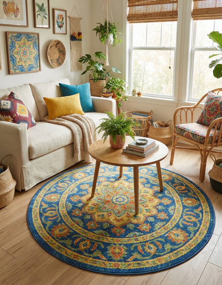 Detail image of  4' x 4' Calypso Round Rug