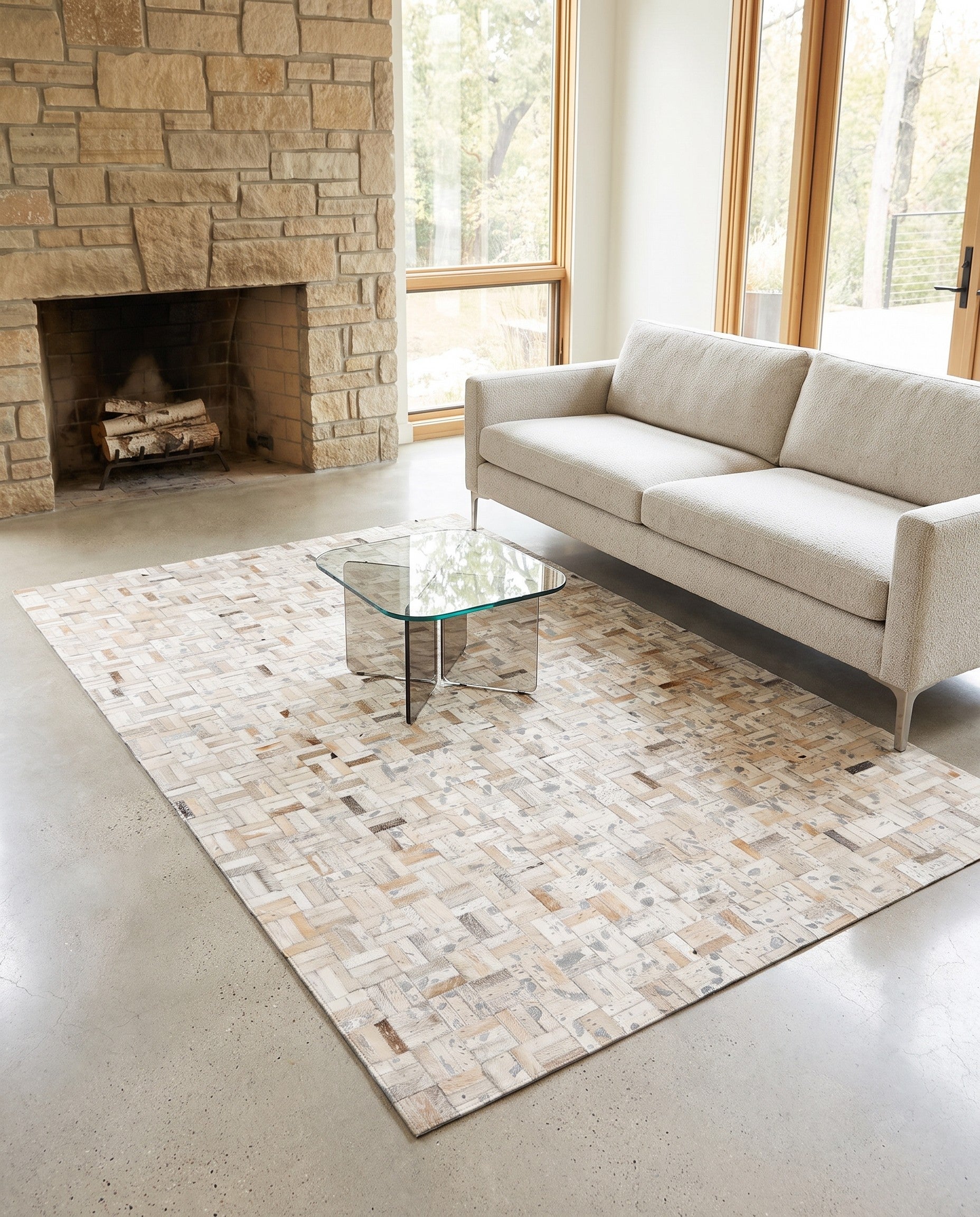 5' x 7' 11 Cowhide Stocks Rug