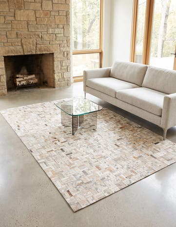 5' x 7' 11 Cowhide Stocks Rug