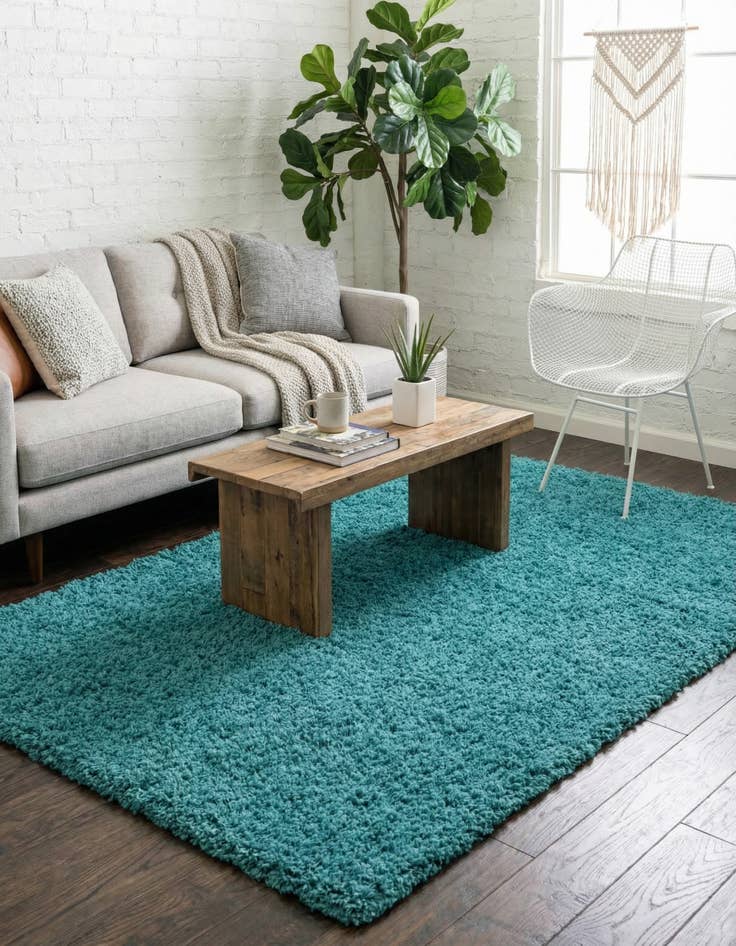 Detail image of 3' x 5' 3 Solid Shag Rug