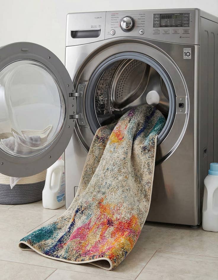 Detail image of 2' 7 x 10'  Washable Spectrum Runner Rug