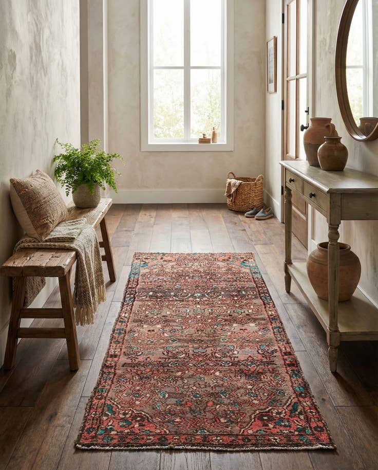 Detail image of 2' 9 x 6' Hand Knotted Ultra Vintage Persian Wool Runner Rug