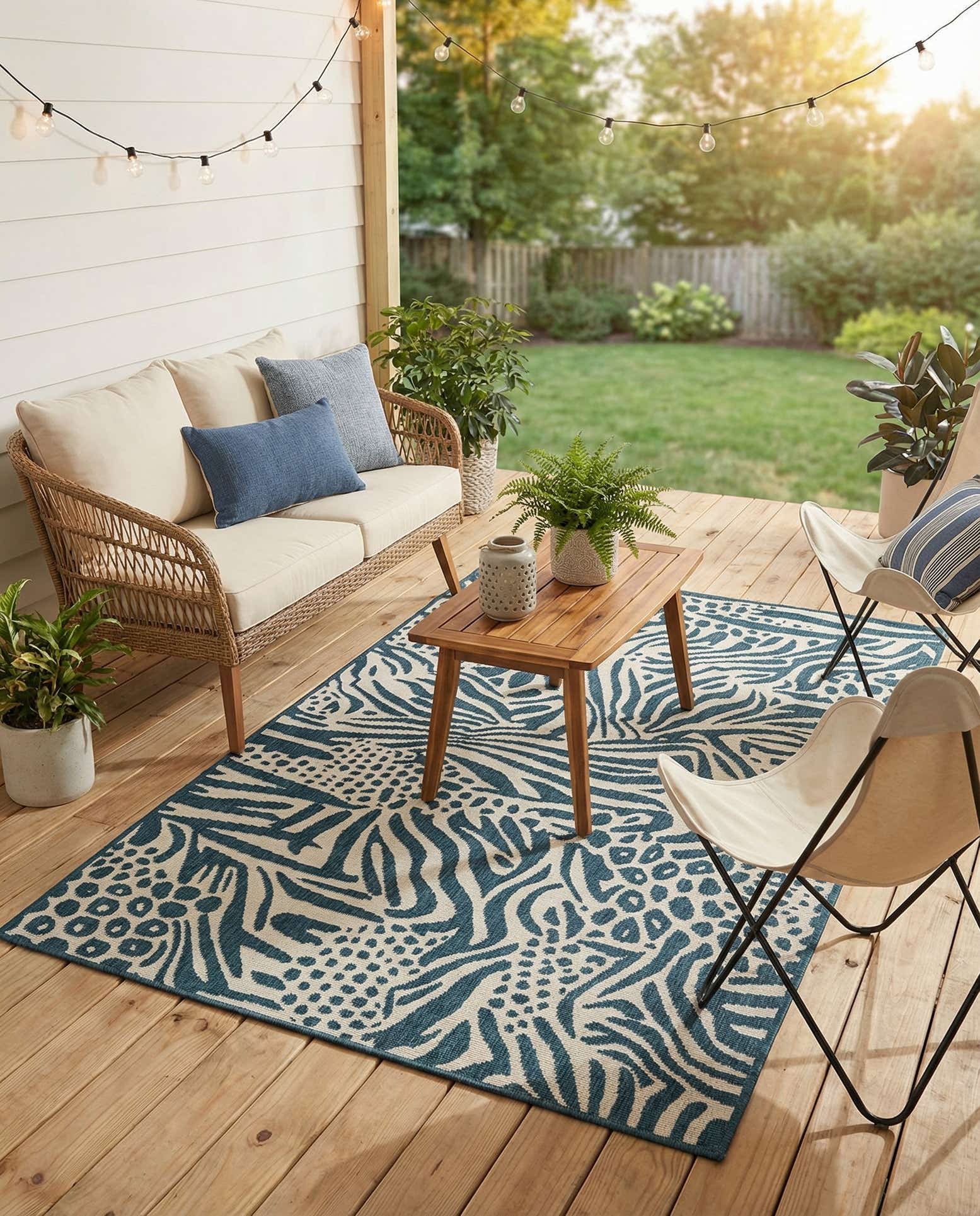 4' x 6' Easy-Clean Safari Indoor / Outdoor Rug