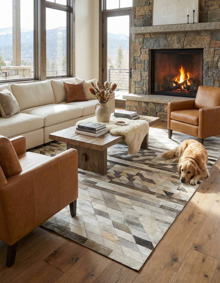 Detail image of 5' x 8' Cowhide Rug