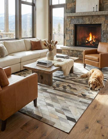 5' x 8' Cowhide Rug