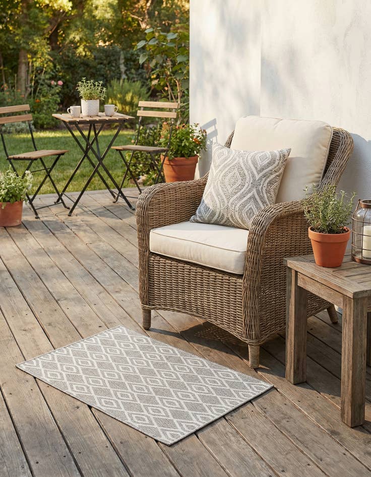 Detail image of 1' 4 x 1' 4  Washable Jill Zarin Turks and Caicos Indoor / Outdoor Sample Rug