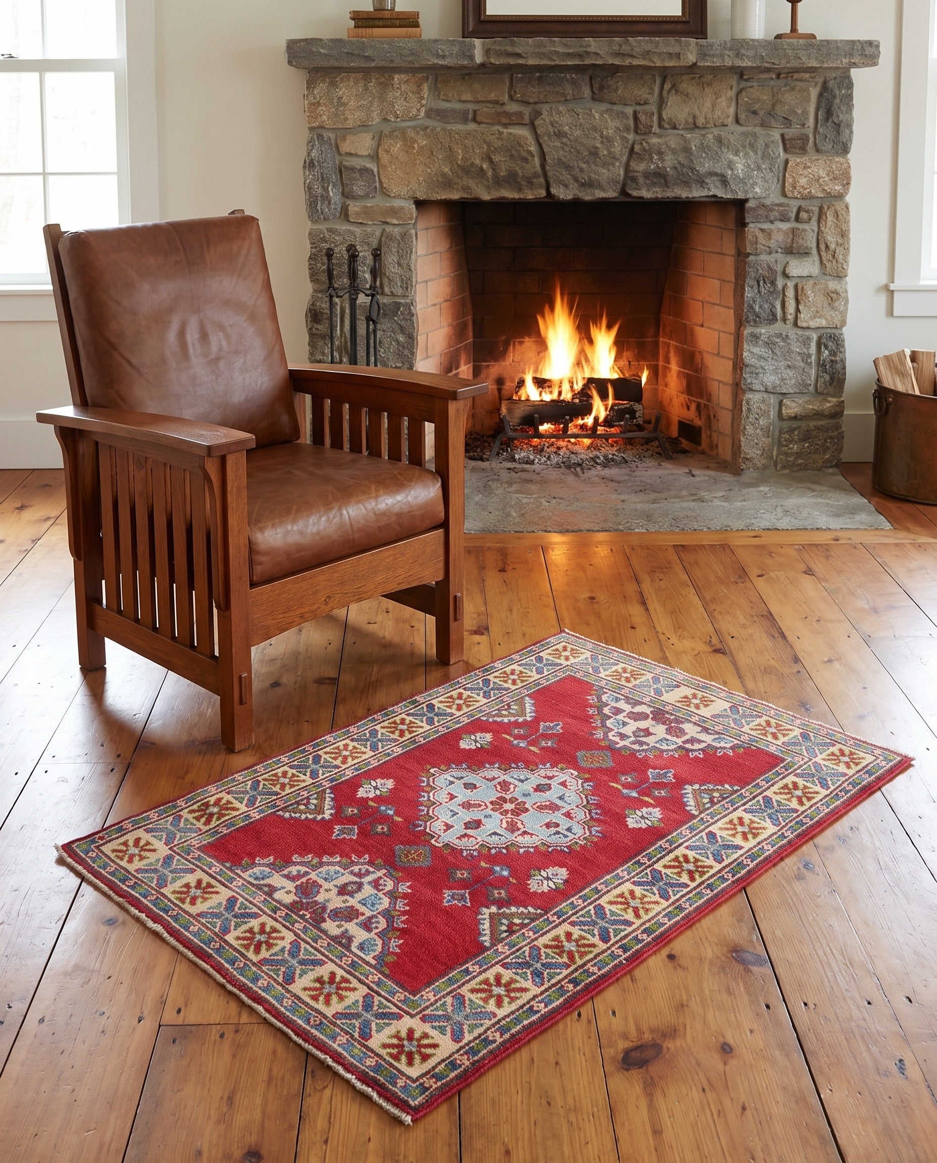 2' 9 x 3' 11 Hand Knotted Kazak Rug