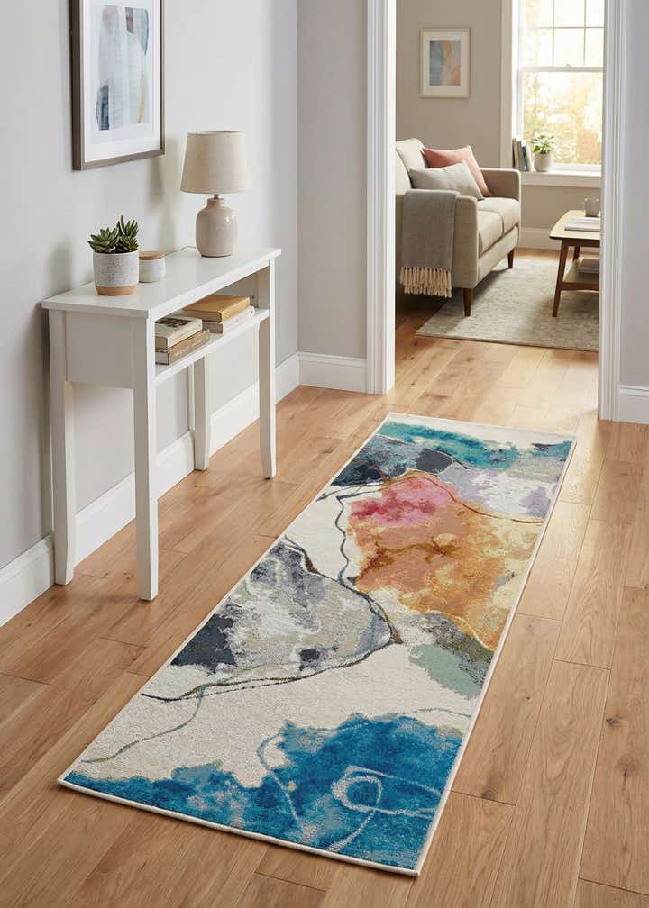 2' x 6' 1 Easy-Clean Modern Indoor / Outdoor Runner Rug