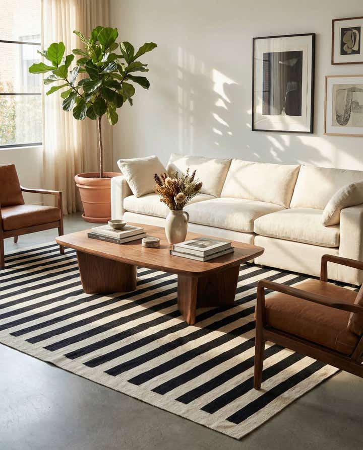 8' 2 x 9' 8 Hand Woven Kilim Modern Wool Rug