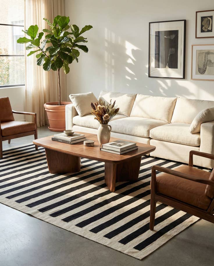 Detail image of 8' 2 x 9' 8 Hand Woven Kilim Modern Wool Rug