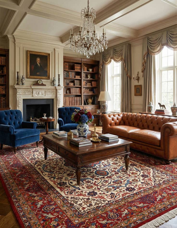 Detail image of 10' 2 x 12' 10 Hossainabad Wool Rug