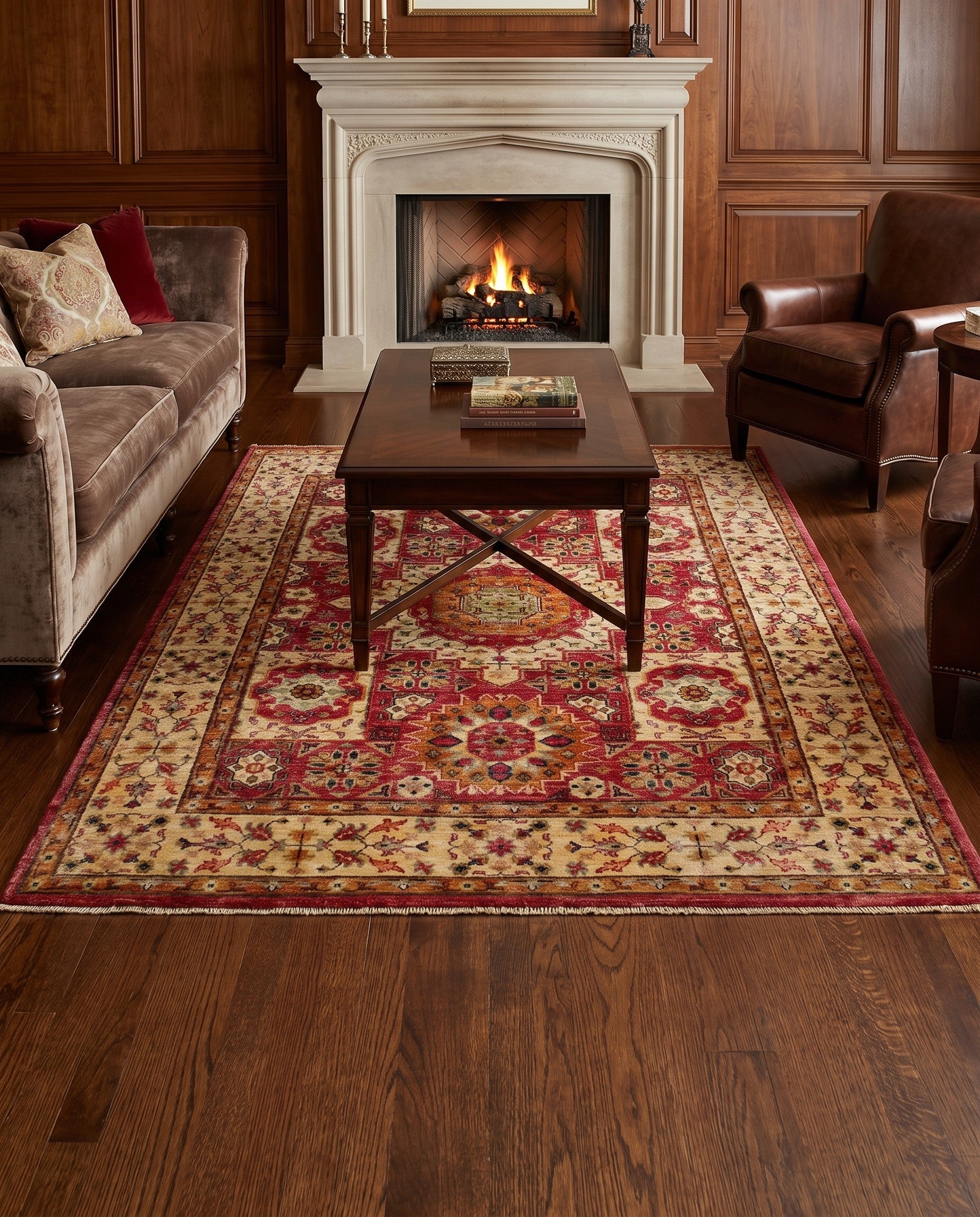 5' x 6' 7 Hand Knotted Mamluk Ziegler Rug