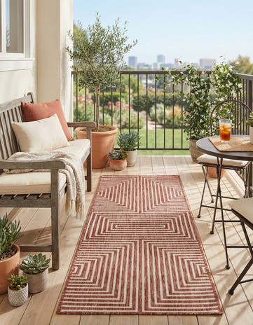 2' x 5' 3 Easy-Clean Modern Indoor / Outdoor Runner Rug