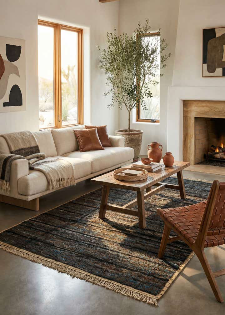 5' x 9' Hand Knotted Moroccan Wool Rug