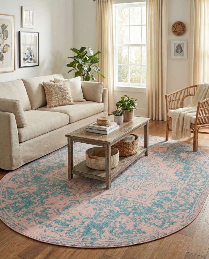7' 10 x 10' Easy-Clean Jill Zarin Dubai Indoor / Outdoor Oval Rug