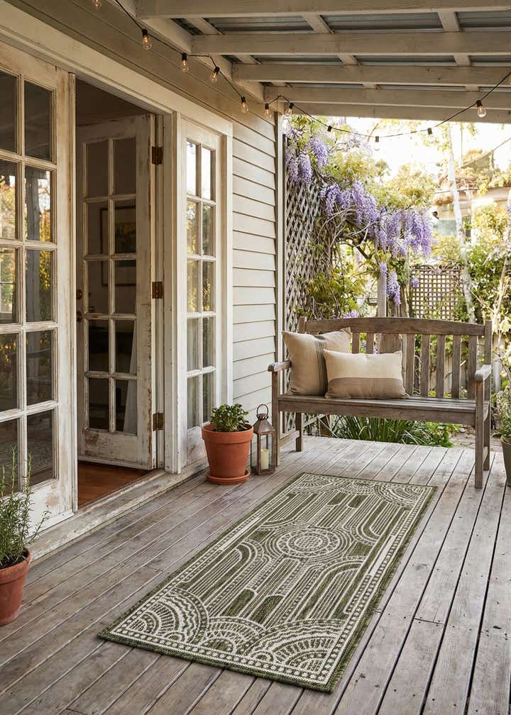 2' x 4' Easy-Clean Traditional Indoor / Outdoor Runner Rug
