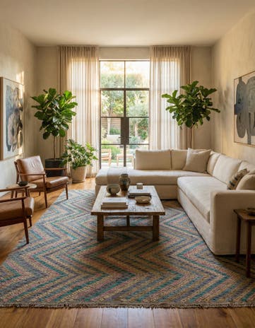 9' 4 x 13' Hand Woven Kilim Modern Wool Rug