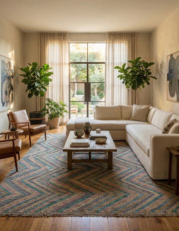 9' 4 x 13' Hand Woven Kilim Modern Wool Rug