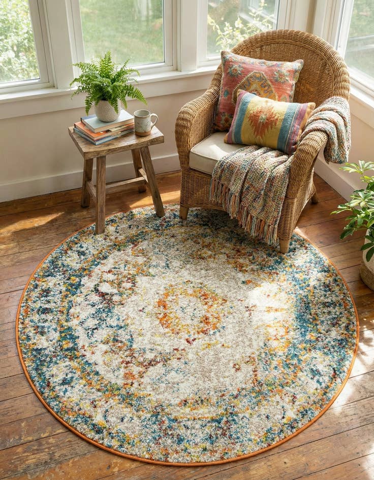 Detail image of 3' 3 x 3' 3 Venice Round Rug