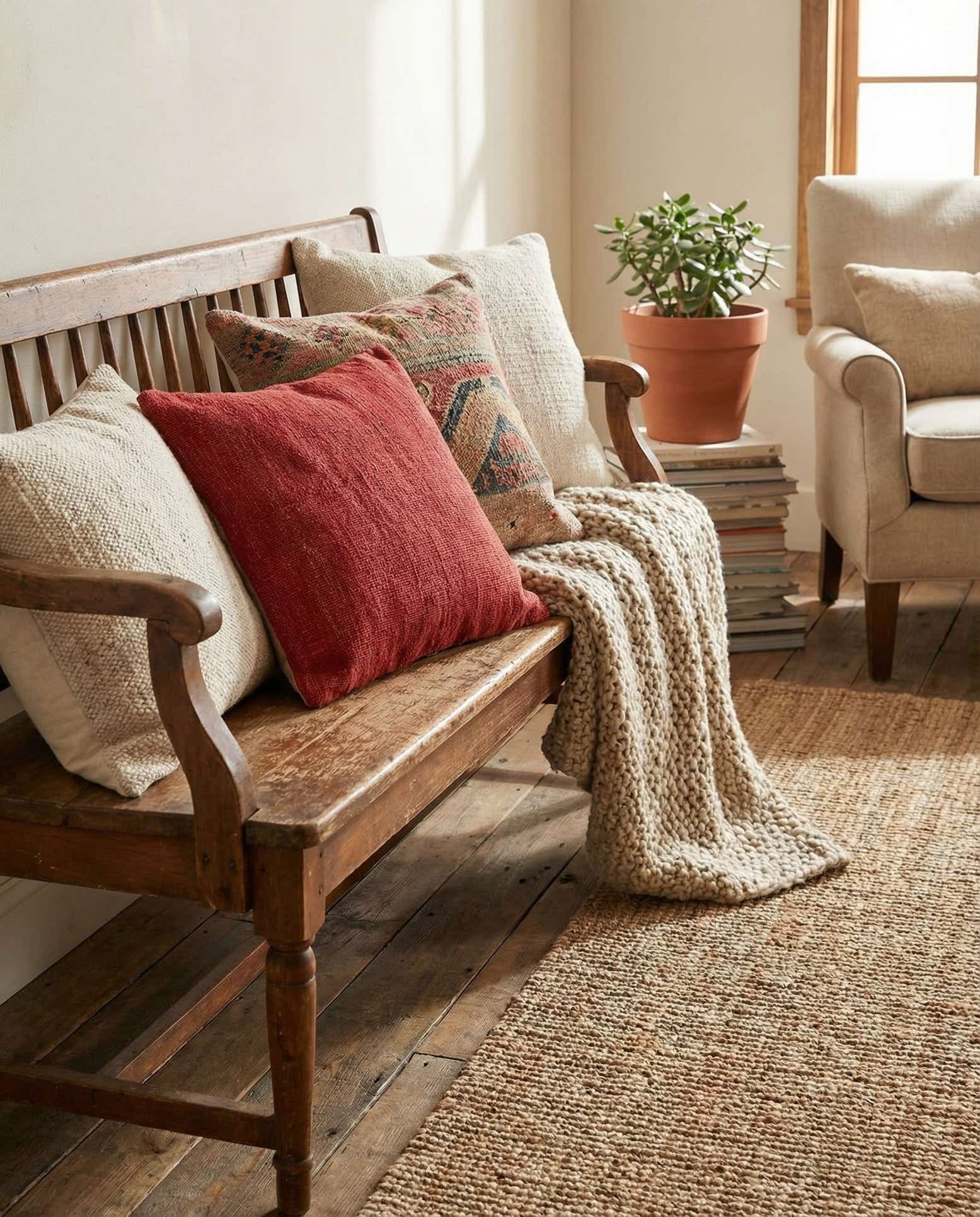 1' 6 x 1' 6 Hand Woven Pillow Wool Square Rug