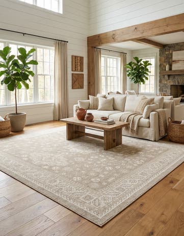 13' x 13' Easy-Clean Aztec Indoor / Outdoor Square Rug