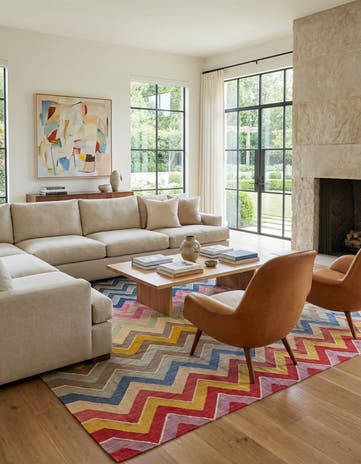 8' 7 x 10' 2 Hand Woven Kilim Modern Wool Rug