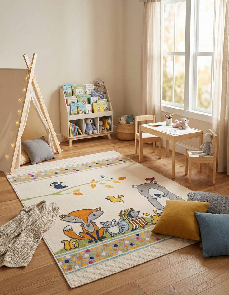 Detail image of 5' 3 x 7' 7  Washable  Indoor / Outdoor Rug