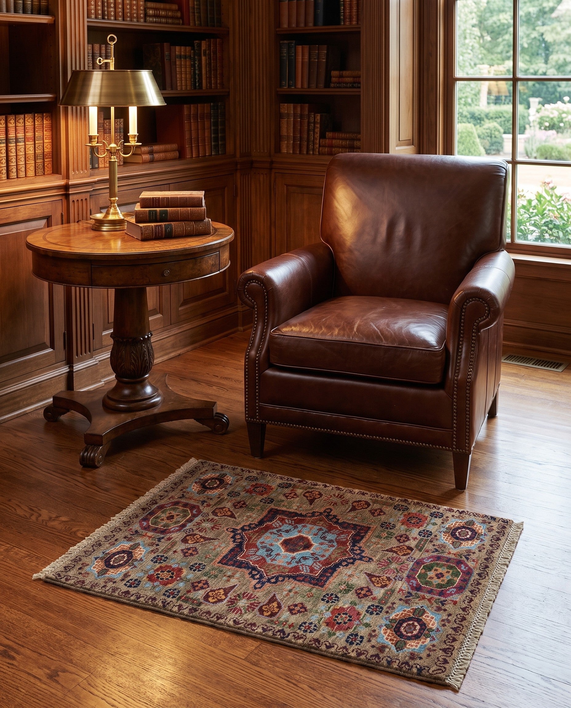 2' x 3' 2 Hand Knotted Mamluk Ziegler Rug