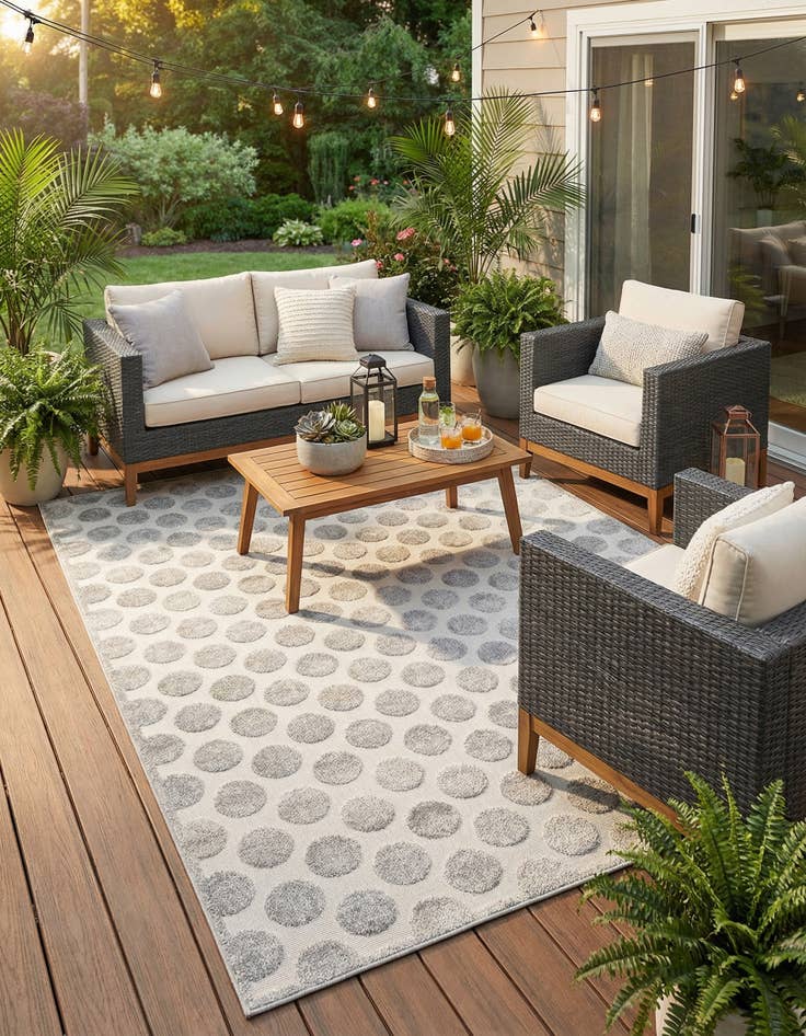 Detail image of 6' x 9'  Washable Sabrina Soto Indoor / Outdoor Rug