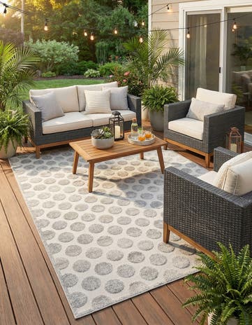 6' x 9' Easy-Clean Sabrina Soto Indoor / Outdoor Rug