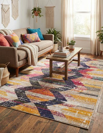 5' 3 x 8' Washable Vivid Rug