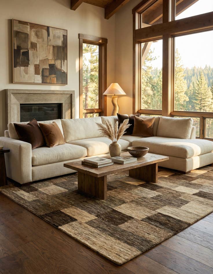 Detail image of 5' 5 x 8' Juma Wool Rug