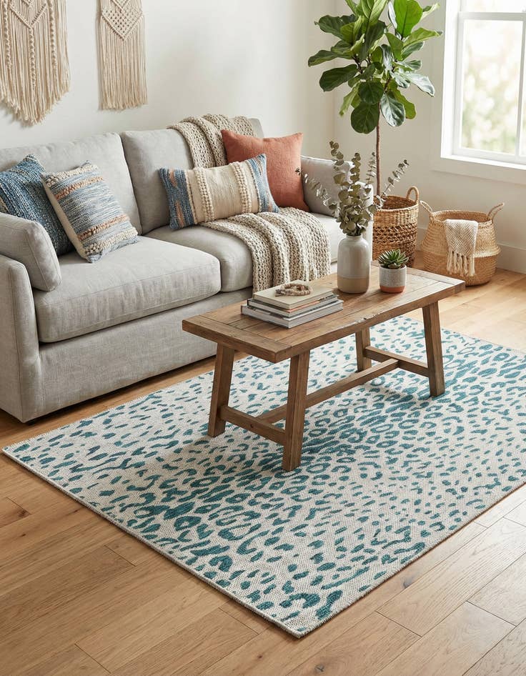 Detail image of  4' x 6'  Washable Safari Indoor / Outdoor Rug