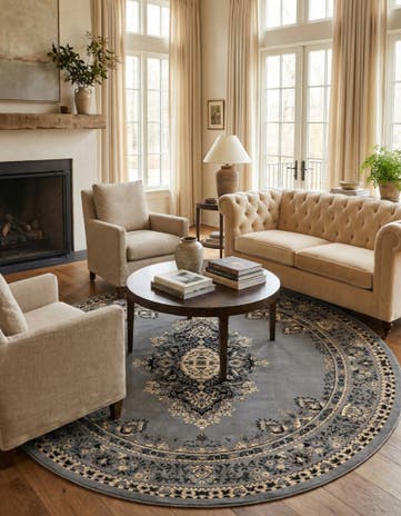 Gray Amaya Round Rug