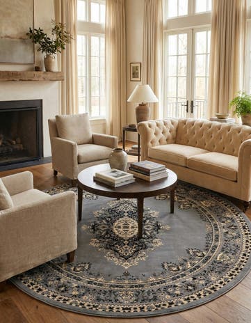 Gray Amaya Round Rug