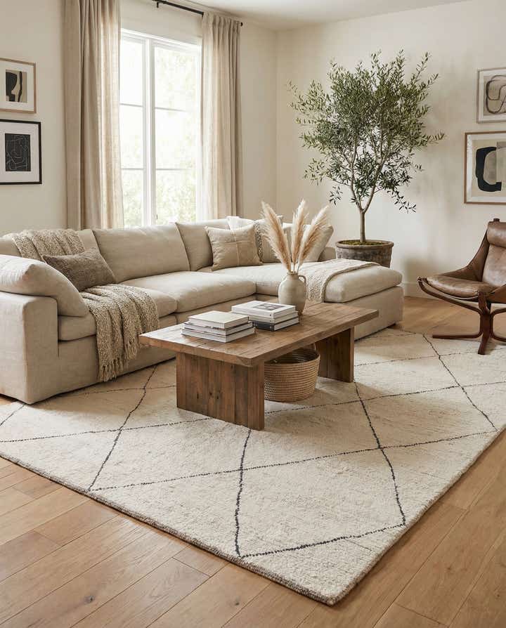 6' 4 x 8' 5 Hand Knotted Moroccan Wool Rug