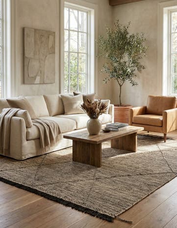 5' 11 x 7' 7 Hand Knotted Moroccan Wool Rug