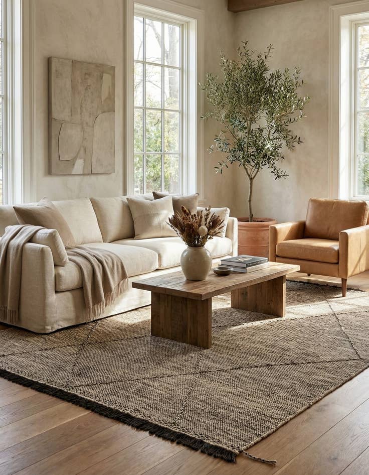 Detail image of 5' 11 x 7' 7  Hand Knotted Moroccan Wool Rug