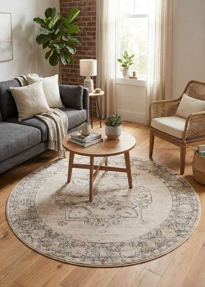 5' 3 x 5' 3 Oregon Round Rug