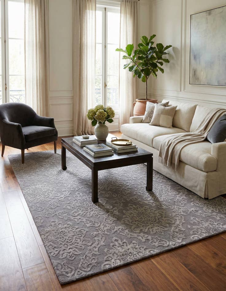 Detail image of 6' 9 x 9' 10  Hand Knotted Darya Wool Rug