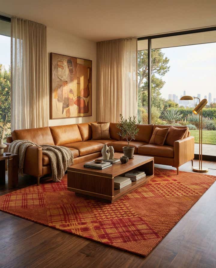 8' x 9' 11 Modern Manshu Wool Rug