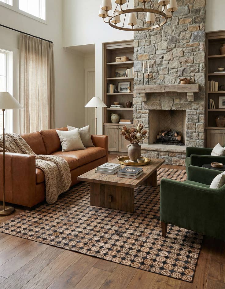 Detail image of 5' 3 x 7' 8 Cowhide Rug