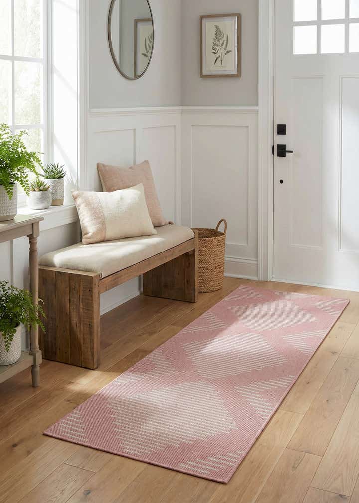 2' x 6' Easy-Clean Modern Indoor / Outdoor Runner Rug