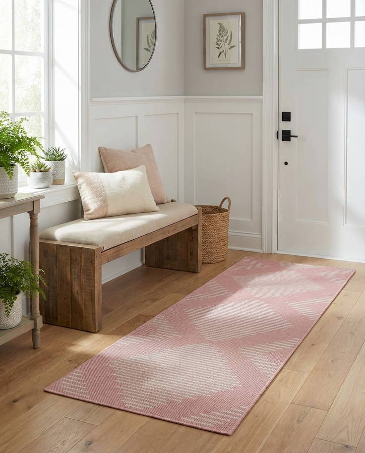 Detail image of 2' x 6' Easy-Clean Modern Indoor / Outdoor Runner Rug