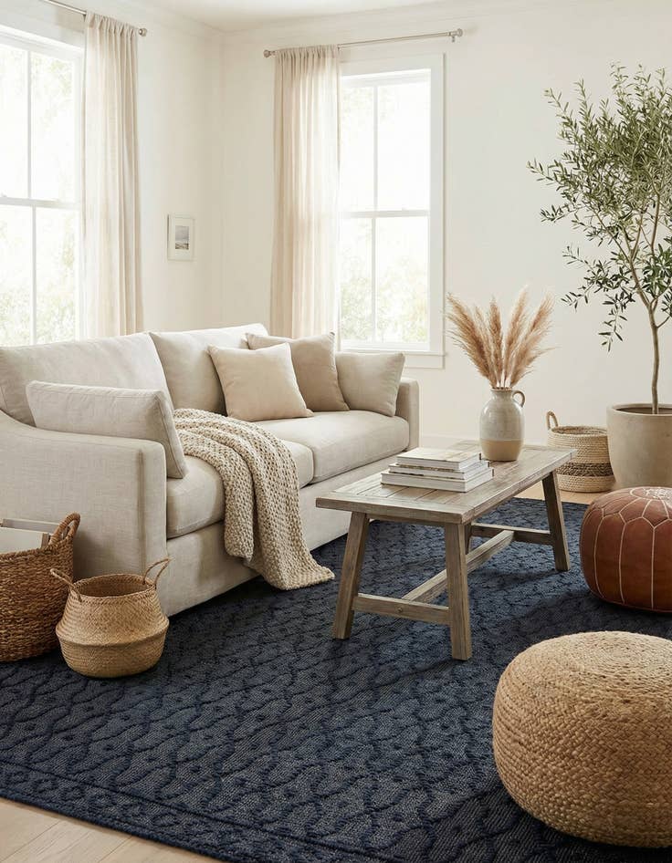 Detail image of  7' 10 x 10'  Hand Woven Larsa Jute Rug