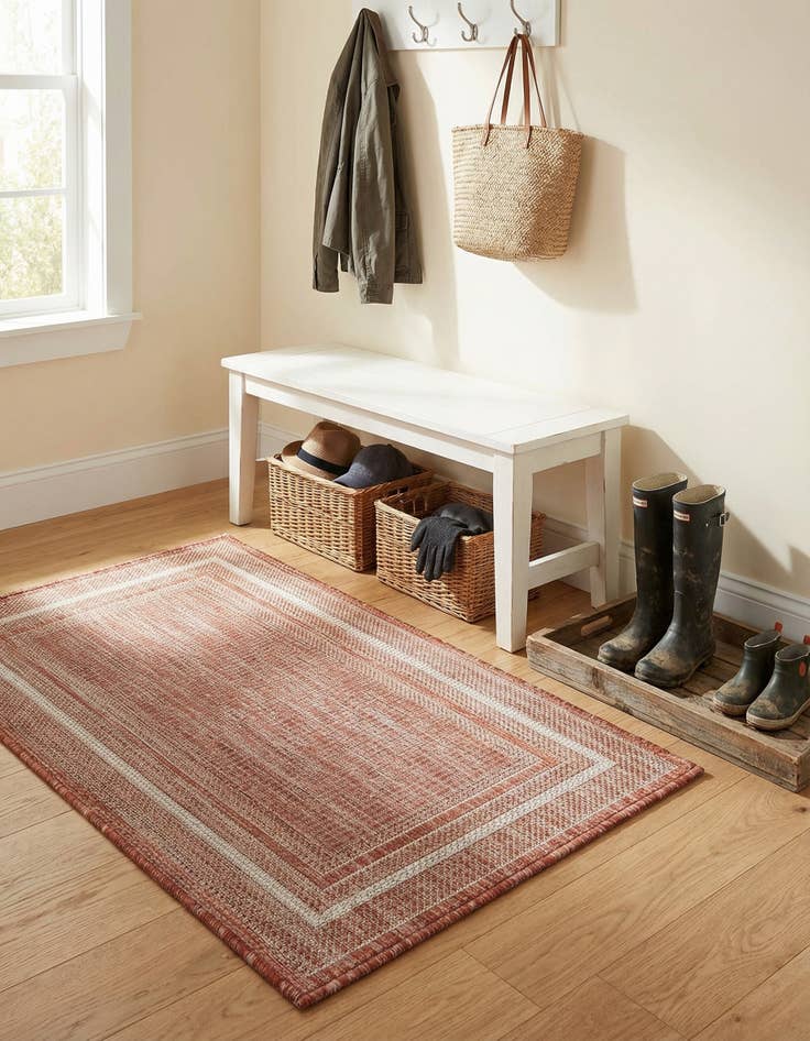 Detail image of 2' x 3' 1  Washable Border Indoor / Outdoor Rug