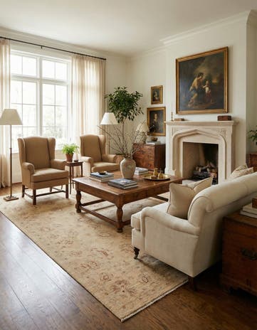 5' 6 x 7' 8 Hand Knotted Peshawar Ziegler Rug
