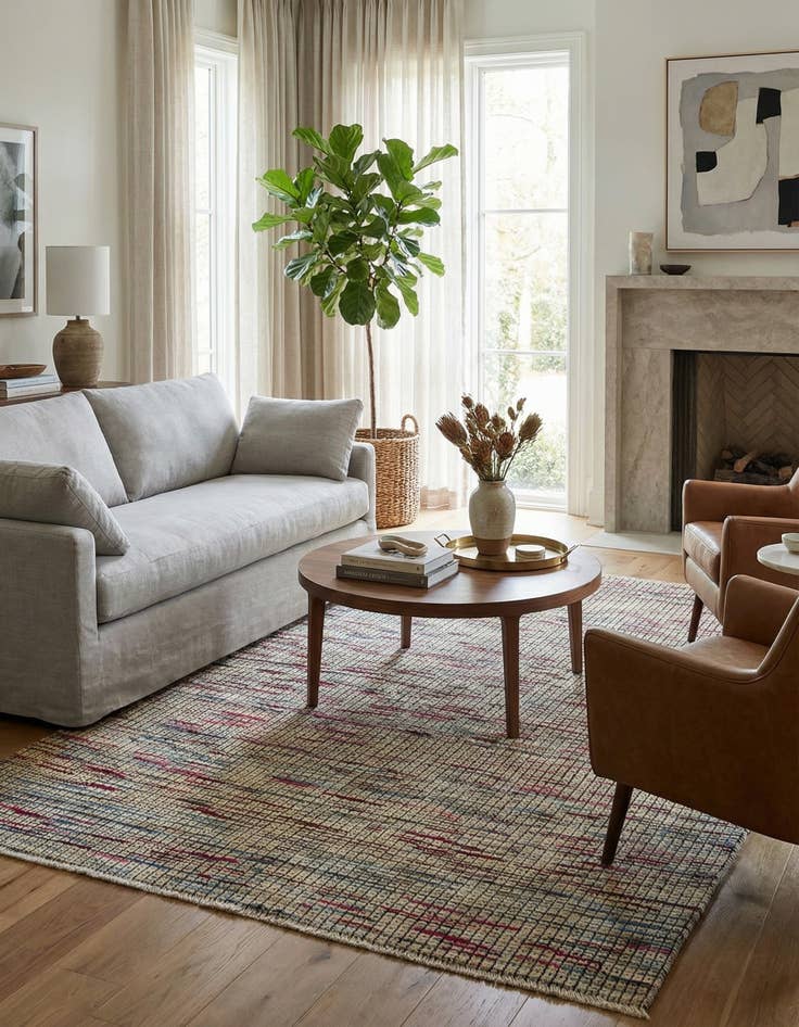 Detail image of  5' 6 x 8' 1  Hand Knotted Darya Wool Rug